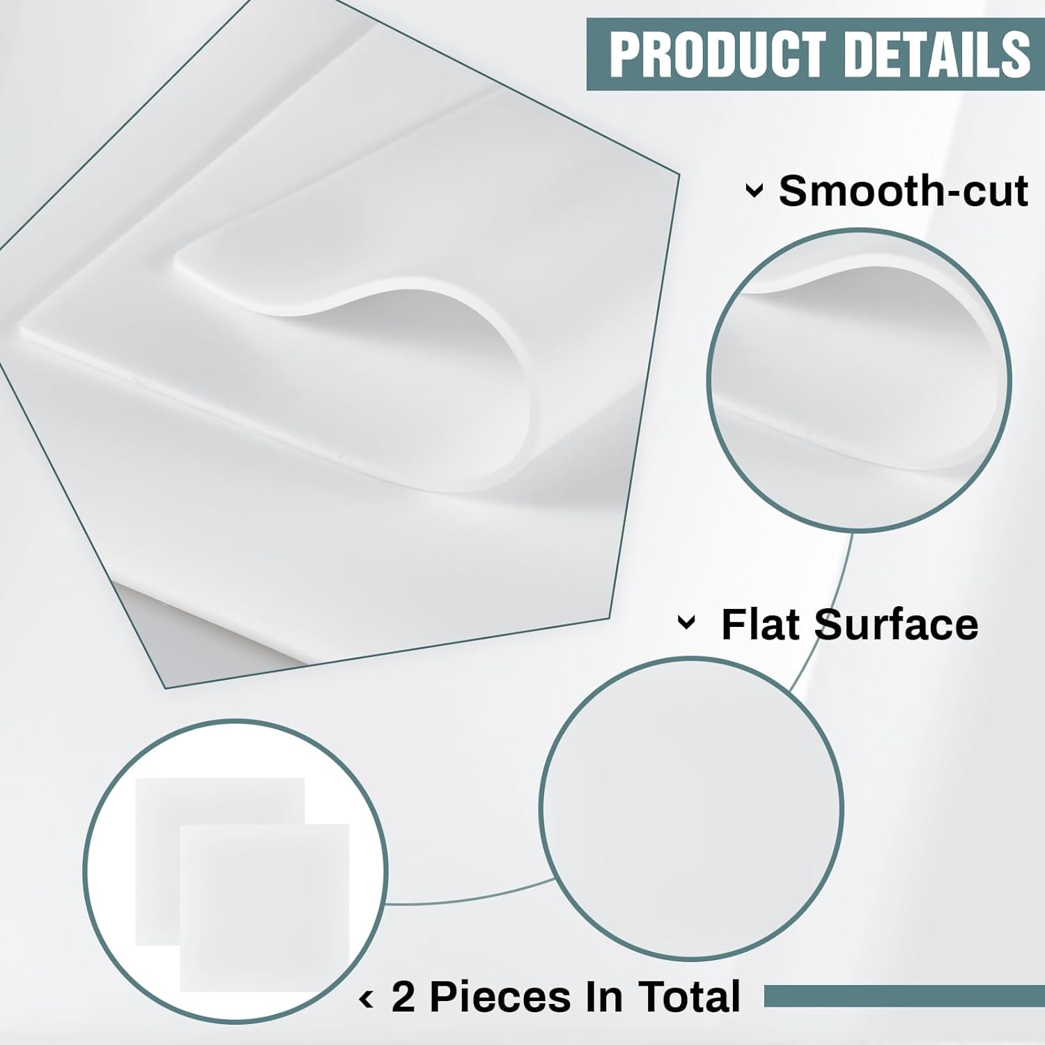 Folha de borracha de silicone de 12 x 12 polegadas, almofada de borracha branca de 1/8 de polegada, material de junta de borracha resistente ao calor para serviços pesados - Fornecedores Paidu