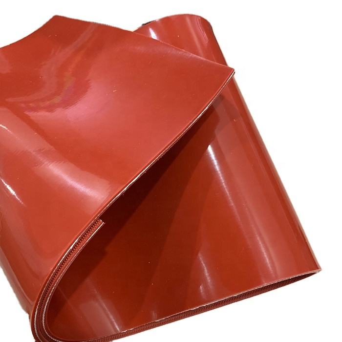 Folha de borracha de almofada de silicone com junta com tecido/fibra de vidro reforçado, vermelho resistente à tração - Fornecedores Paidu